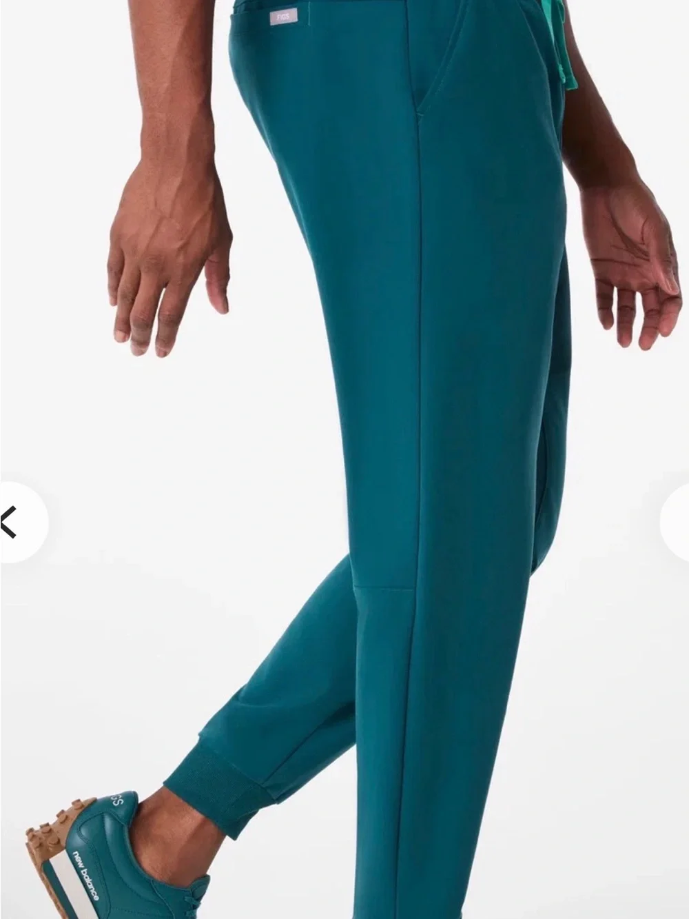 Figs Deep Teal Men's Joggers with Teal Drawstring